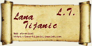 Lana Tijanić vizit kartica